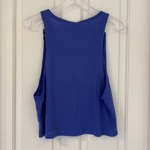 Victoria Secret Pink: Purple Blue Loose Fit, Dog Logo Wide Armholes Tank Top SzS - Picture 2 of 9